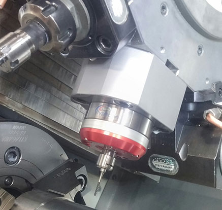 coolant driven HSM jet spindle mounted on tool holder
